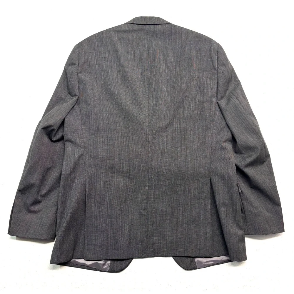 Hart Schaffner Marx 46L Gray Lightweight‎ Blazer Jacket Sport Suit Coat USA